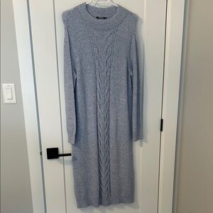 Olsen Long Sleeve Blue Knit Dress Size 8